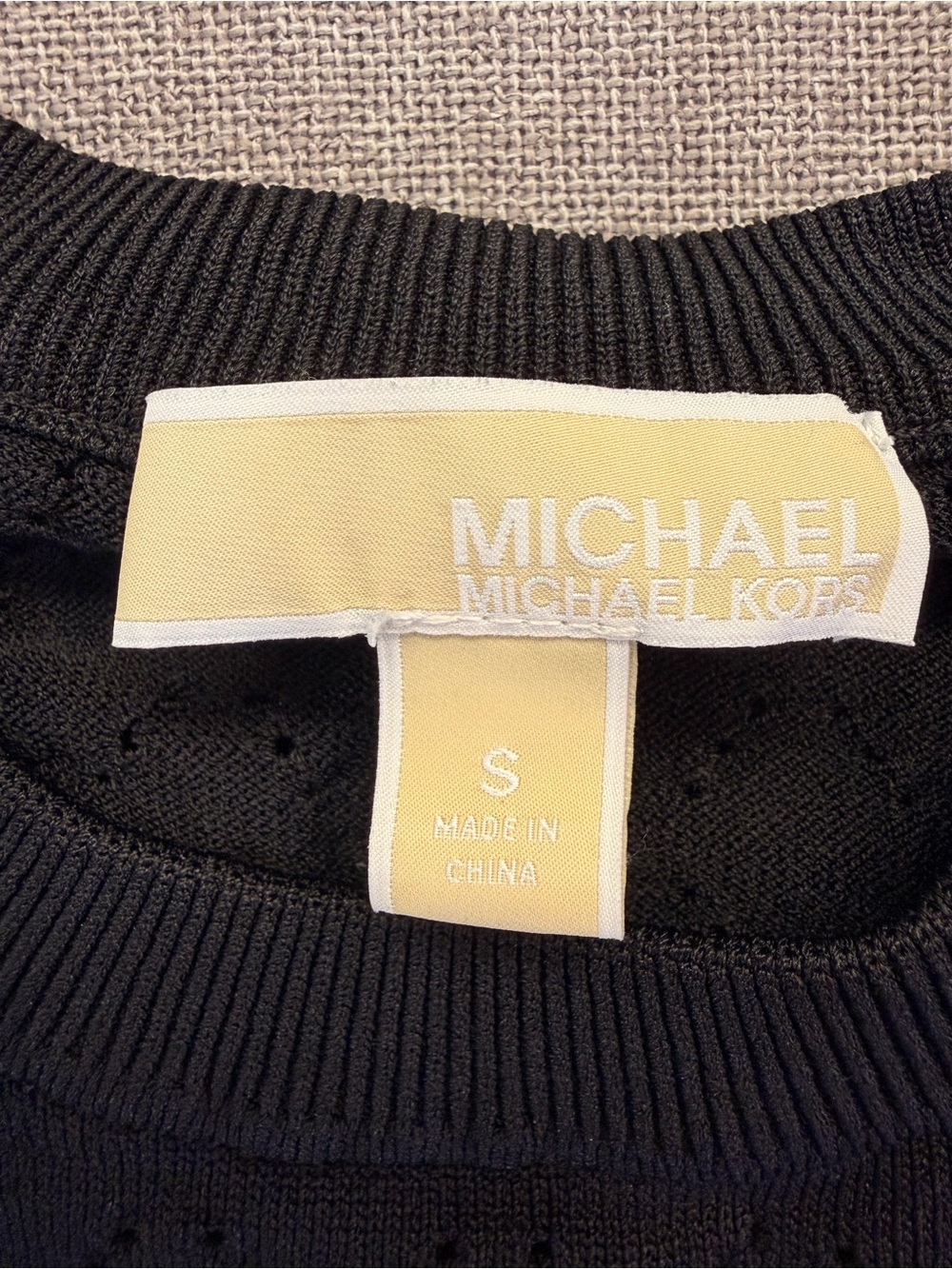 Michael Kors Black Crewneck Sweater with metal Stud Detail Small - Picture 6 of 7